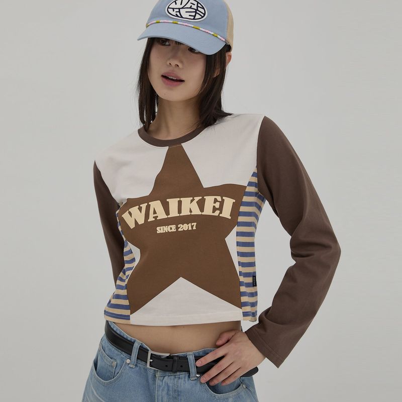 WaiKei(ワイケイ)の「(WOMEN) Star With Stripe T-shirt(Tops)」