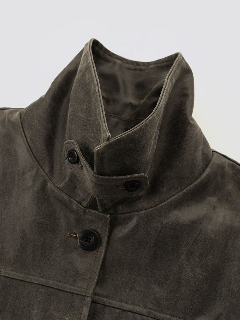 Vintage Leather Half Coat