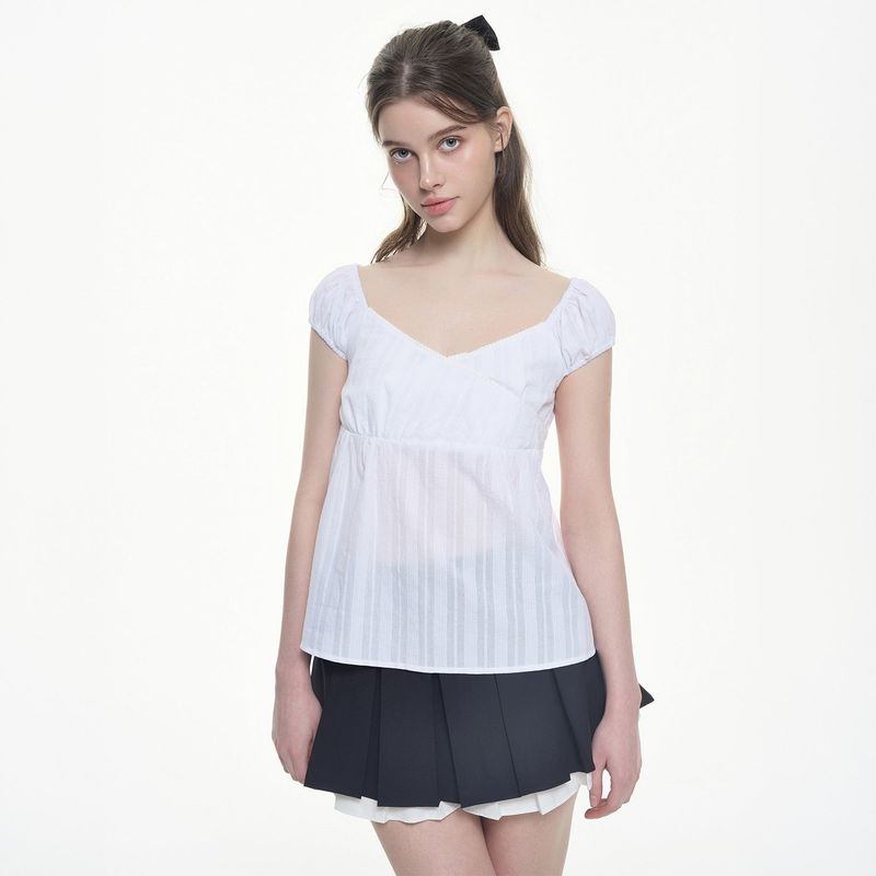 Angel Wrap Blouse - WHITE