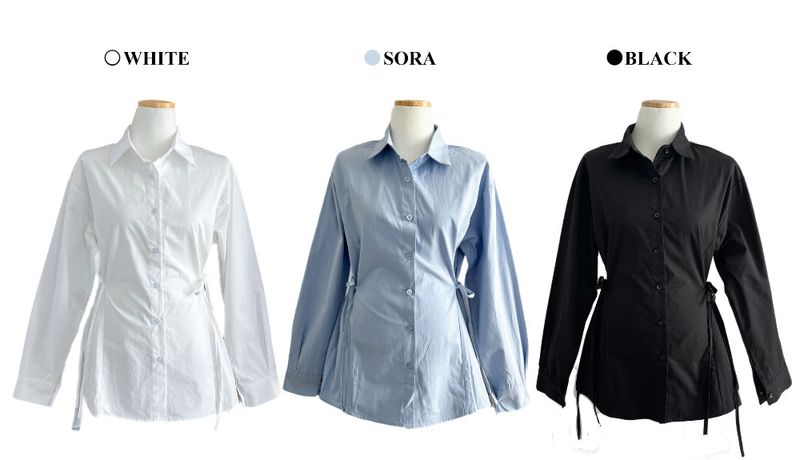Refine Side Strap Long Sleeve Shirt