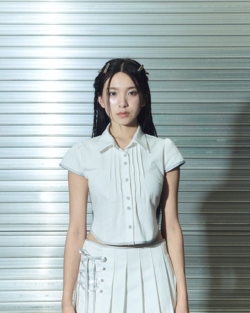 denim eyelet bl - ivory