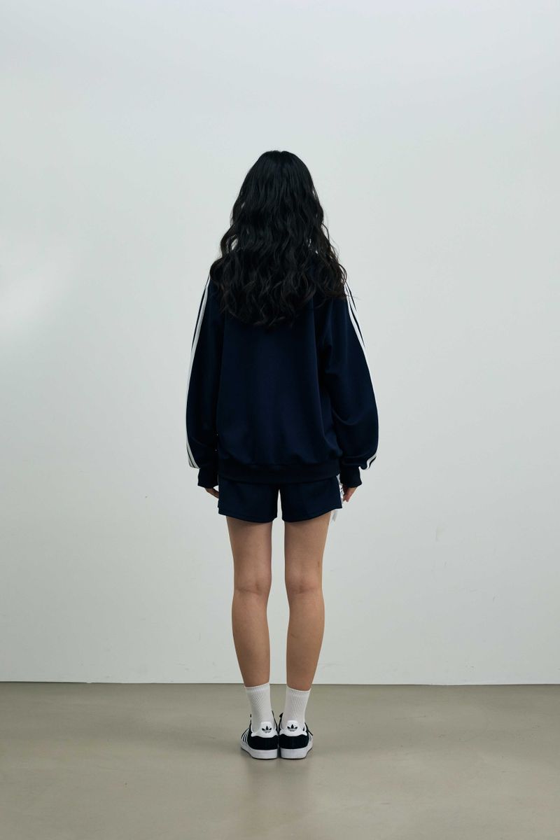 A RIBBON TRACK TOP / NAVY