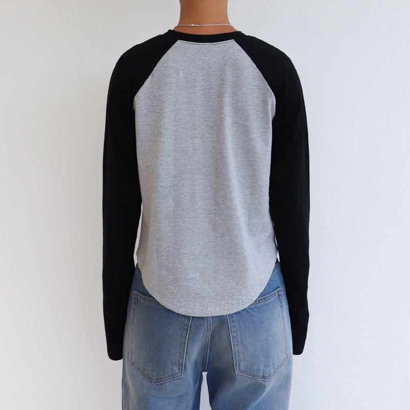 HUNGRY PANDA Raglan long-sleeved (GRAY)