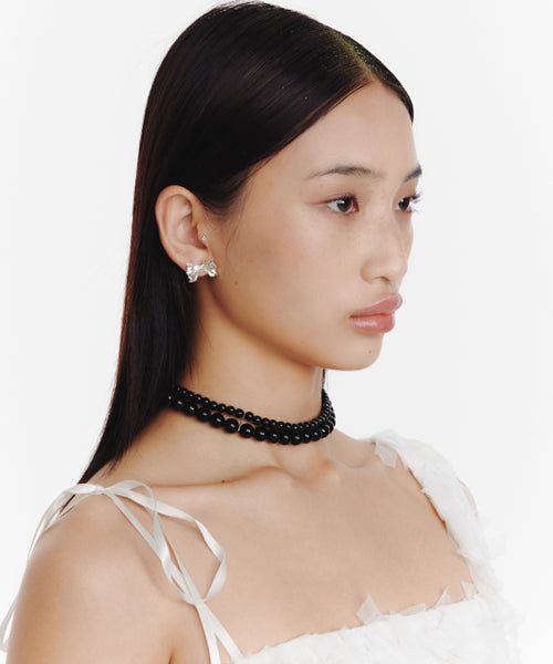 EVERYBIRTHDAY（エブリーバースデー）の「Black bar black necklace（Accessories）」