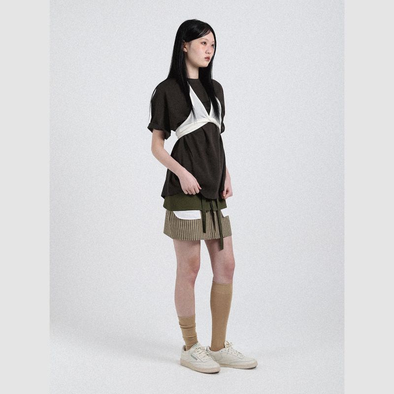 Halter Neck Sleeveless Shirt (White)