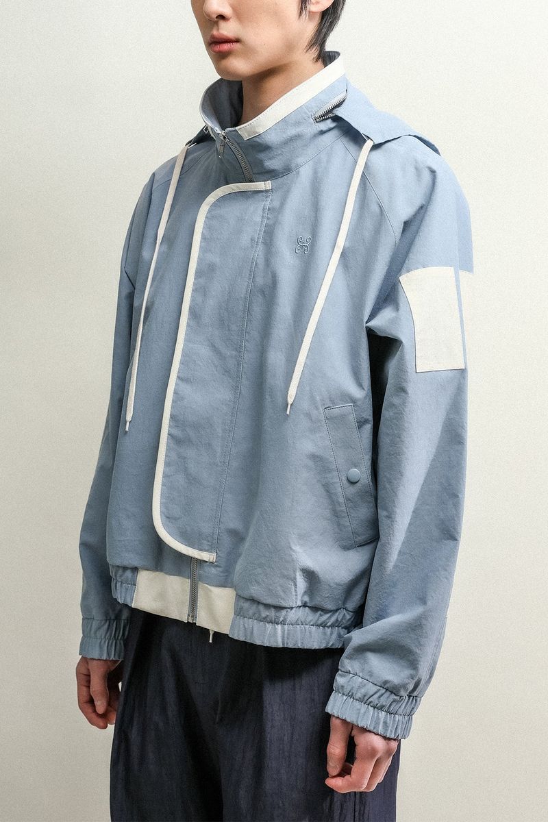 SQUARE UTILITY JUMPER-DUSTY BLUE