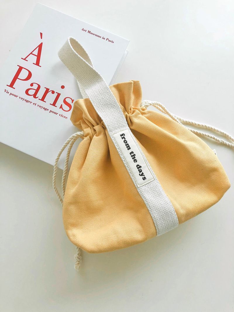 【MADE】Canvas Pouch Bag - Mustard