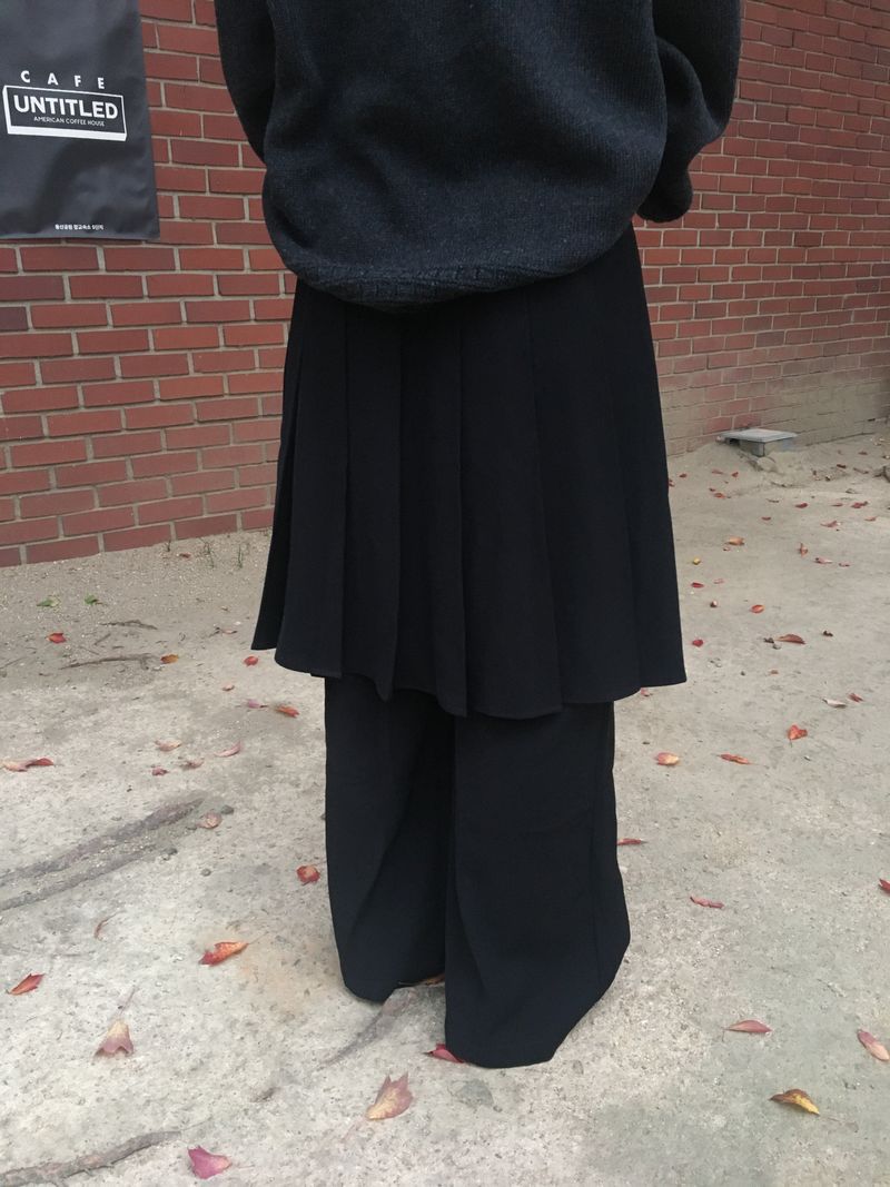 pleats skirt pants