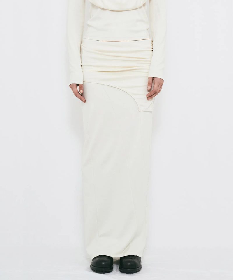 VIAVANDA（ヴィアヴァンダ）の「2WAY BUTTON MAXI SKIRT（Skirts）」