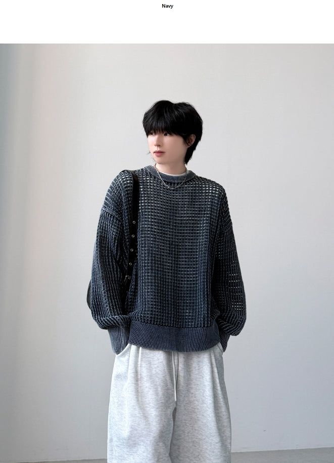 Royal Pigment Mesh Knit