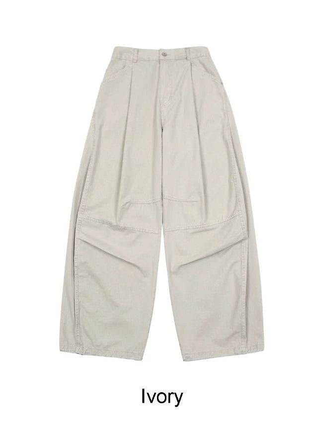 Lupen pintuck wide cotton pants