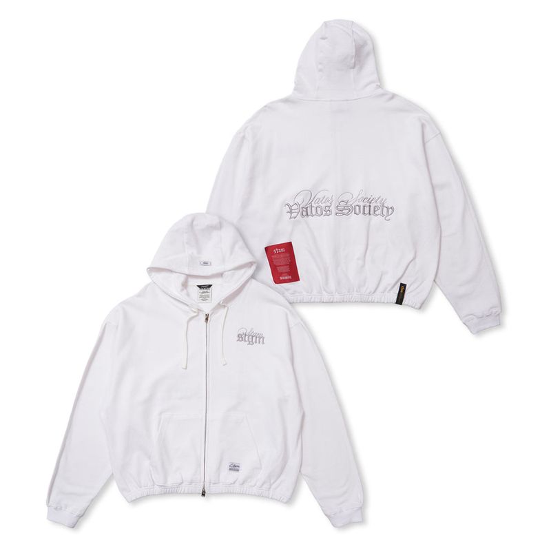 ML CROP ZIP-UP BLACK / WHITE