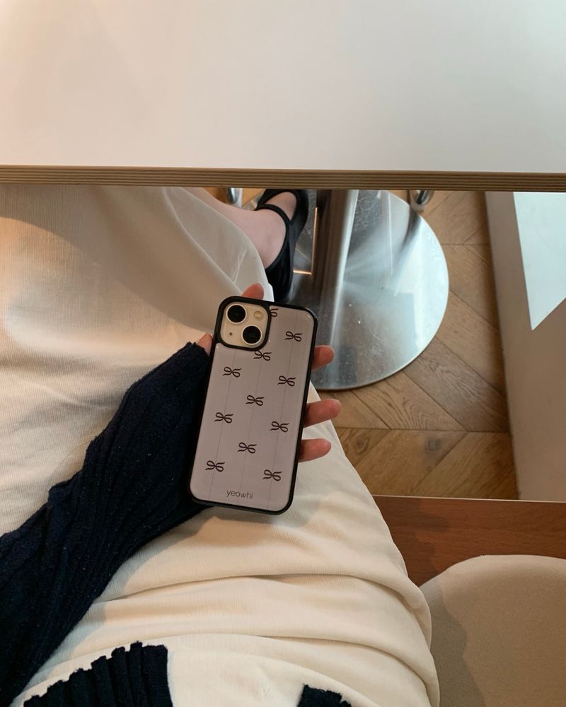 [MADE] mini logo dotted line epoxy bumper case_purple