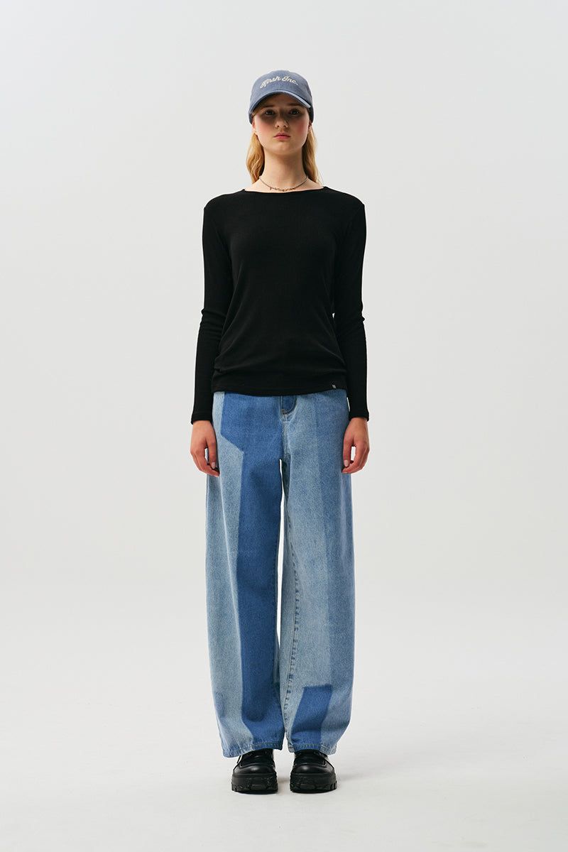 CHERRY WASHING DENIM PANTS [INDIGO BLUE]