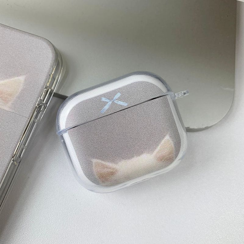 withsome（ウィズサム）の「Peep Ribbon Cat AirPods Case_Jelly（Smartphone Accessories）」