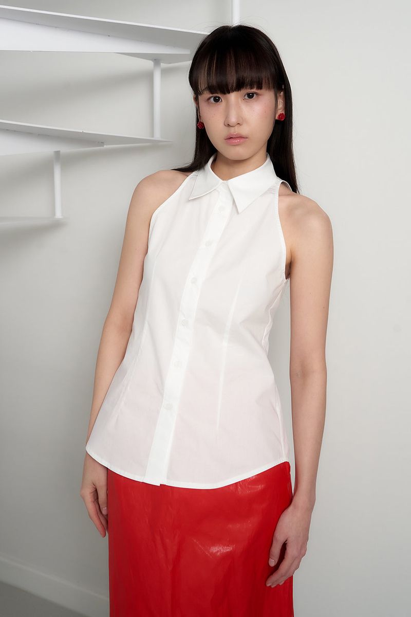 rose formica earring - red
