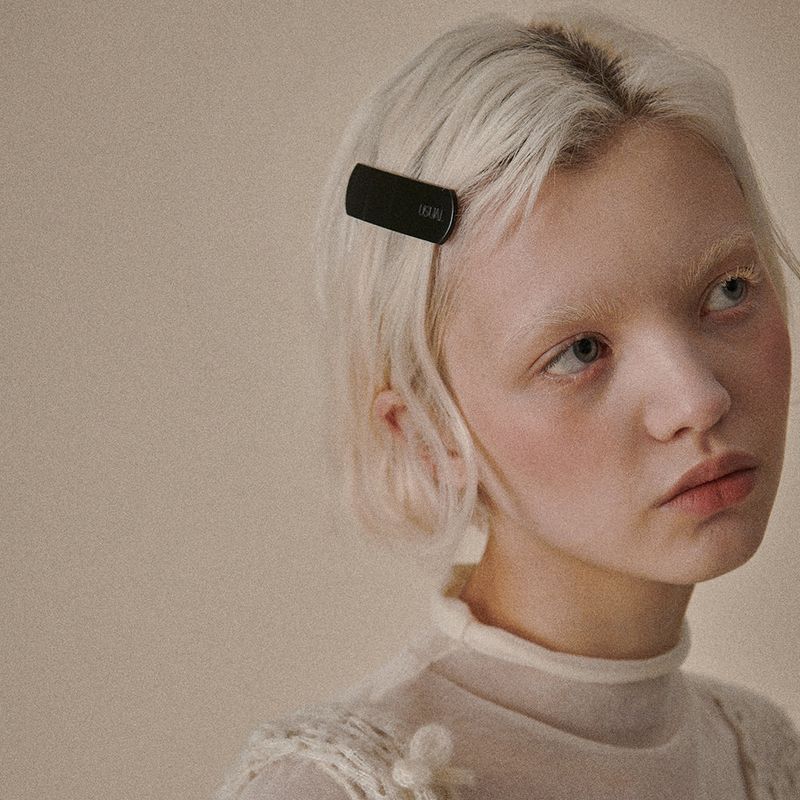 Usual Small Logo Hairpin ( Black )