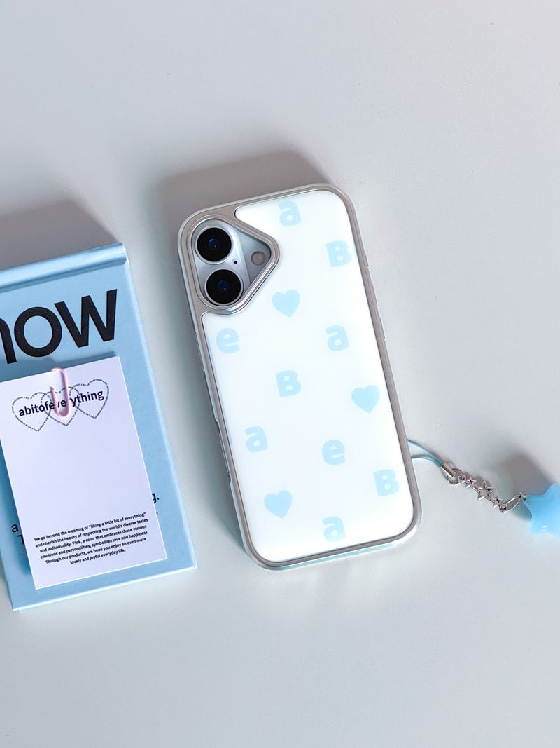 NEW LOGO White Blue Silver Epoxy Case