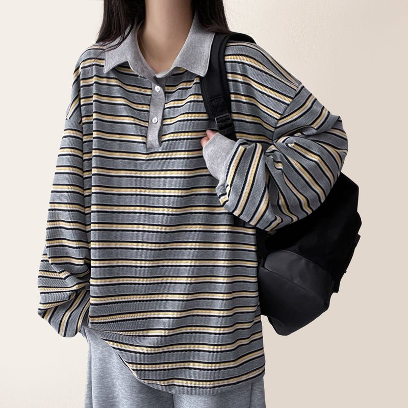 Puff Waffle Collar Sweatshirt T-shirt