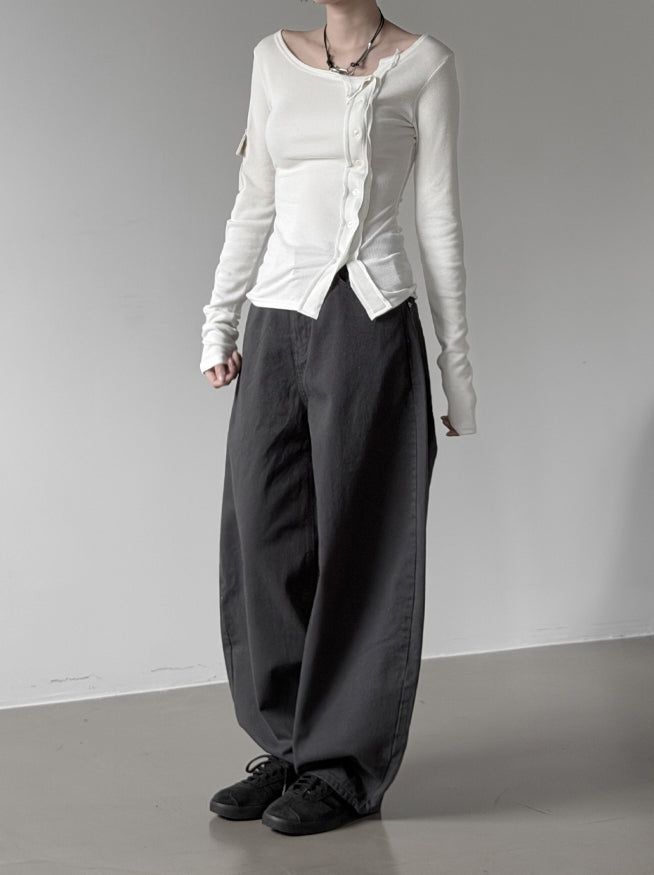 Structured Pocket Cardigan Top