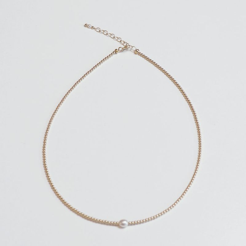14K goldfilled pearl necklace