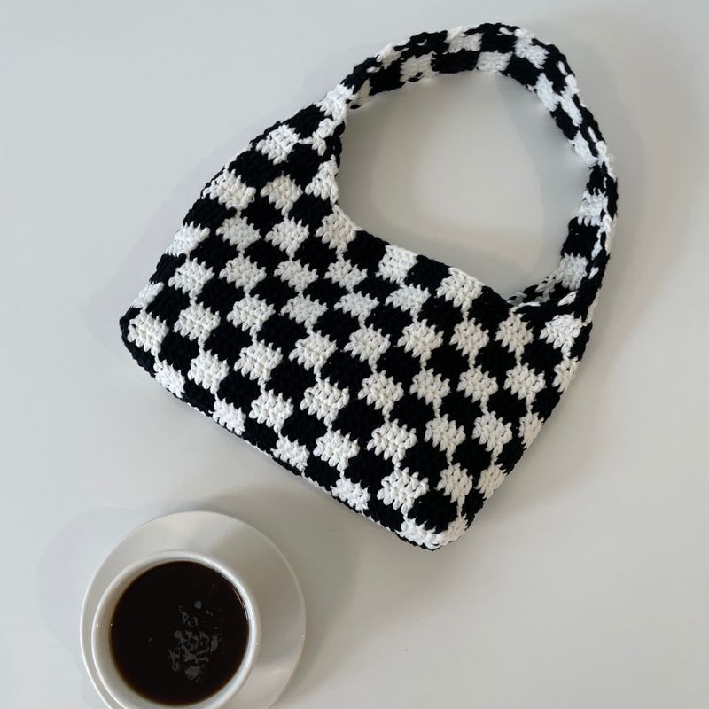 [MADE] Étang Baguette Bag | Checkerboard Black