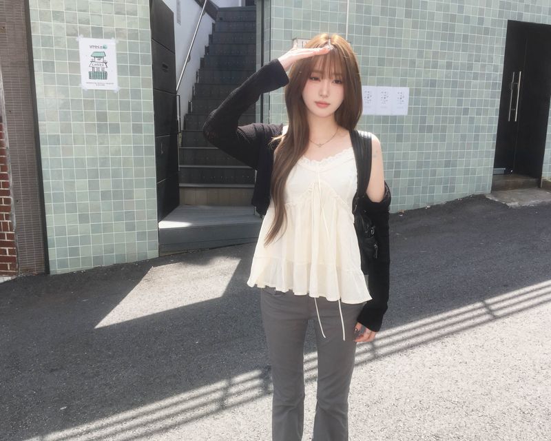 Shirring banding sapn boots cut pants