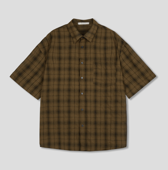 Parun Check Linen Short Sleeve Shirt