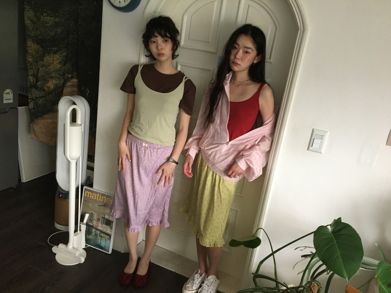 Merry Flower Frill Skirt (2color)