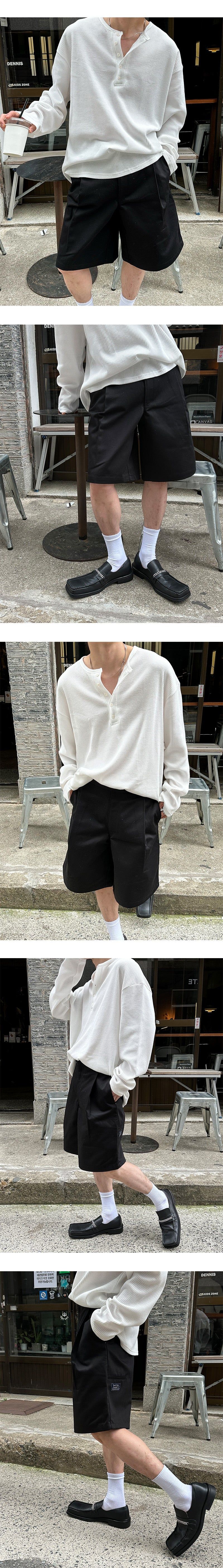 [S/S] Label bermuda cotton pants(4color)