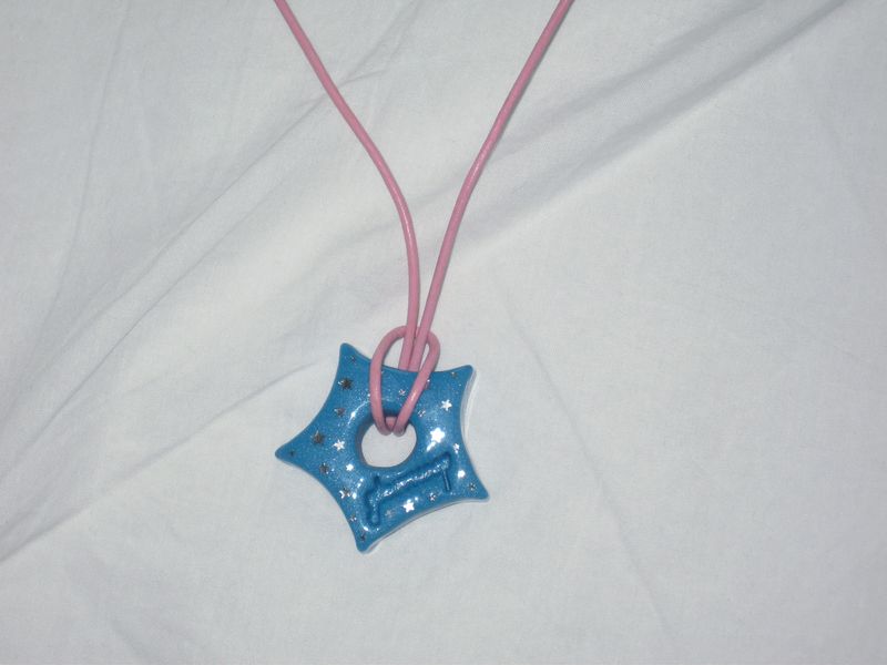 gleaming star glitter pendant [blue]