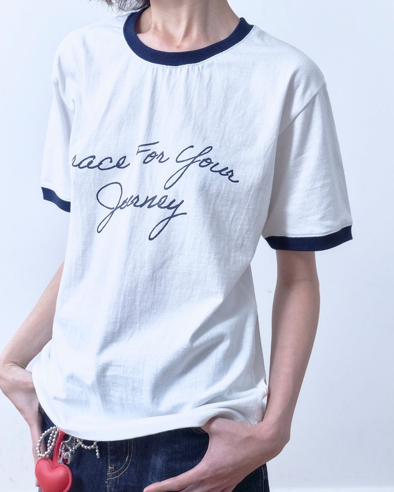 26SS★ Grace Crop Ringer Tee