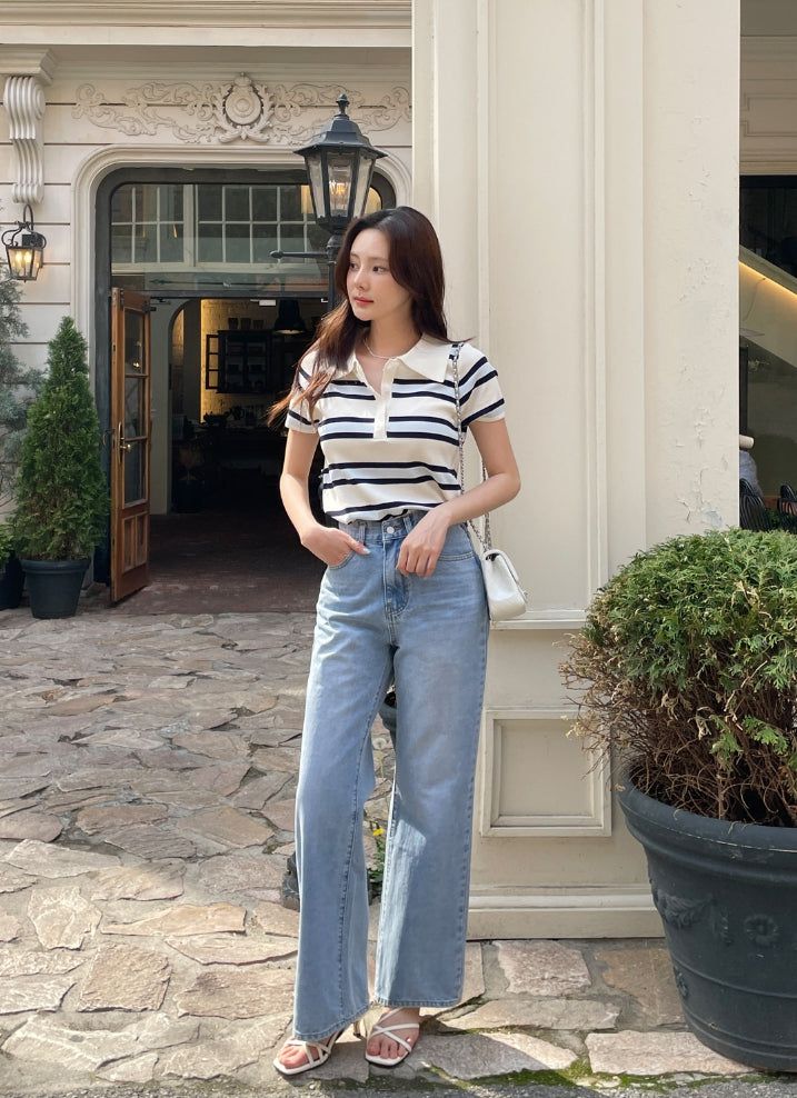 Daron Back Pocket Wide Denim Pants