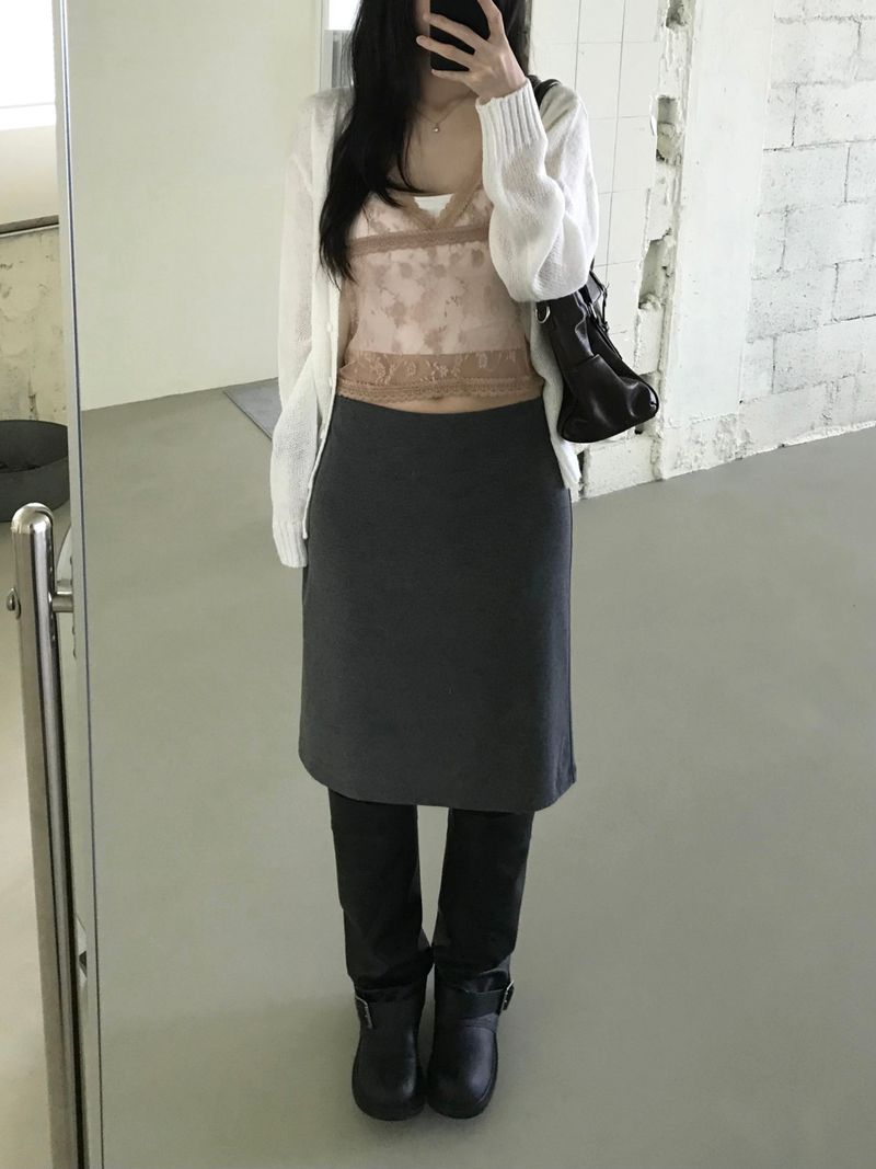 Flower See-Through Lace Sleeveless Top (2 colors)