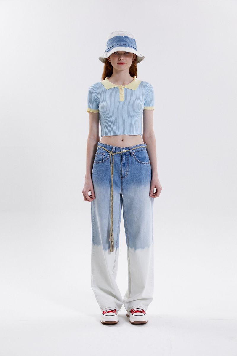 BLEACHED DENIM BUCKET
