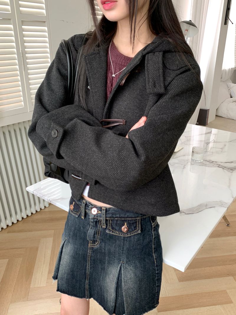 [MADE] Arco Wool Herringbone Tteokbokki Short Duffel Coat