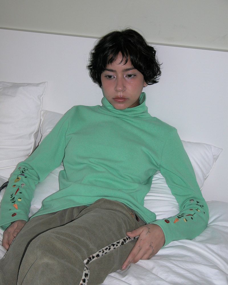 SEASEE(シーシー)の「Market turtle neck, Green(Tops)」