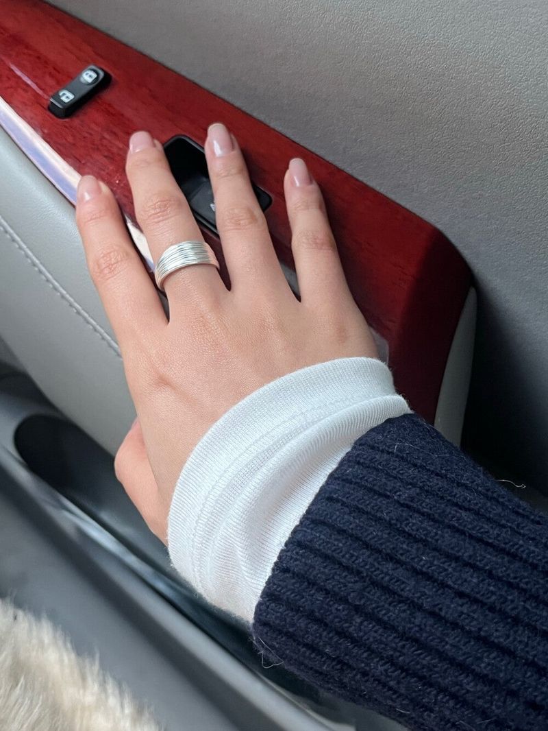 (silver925) Stripe open ring