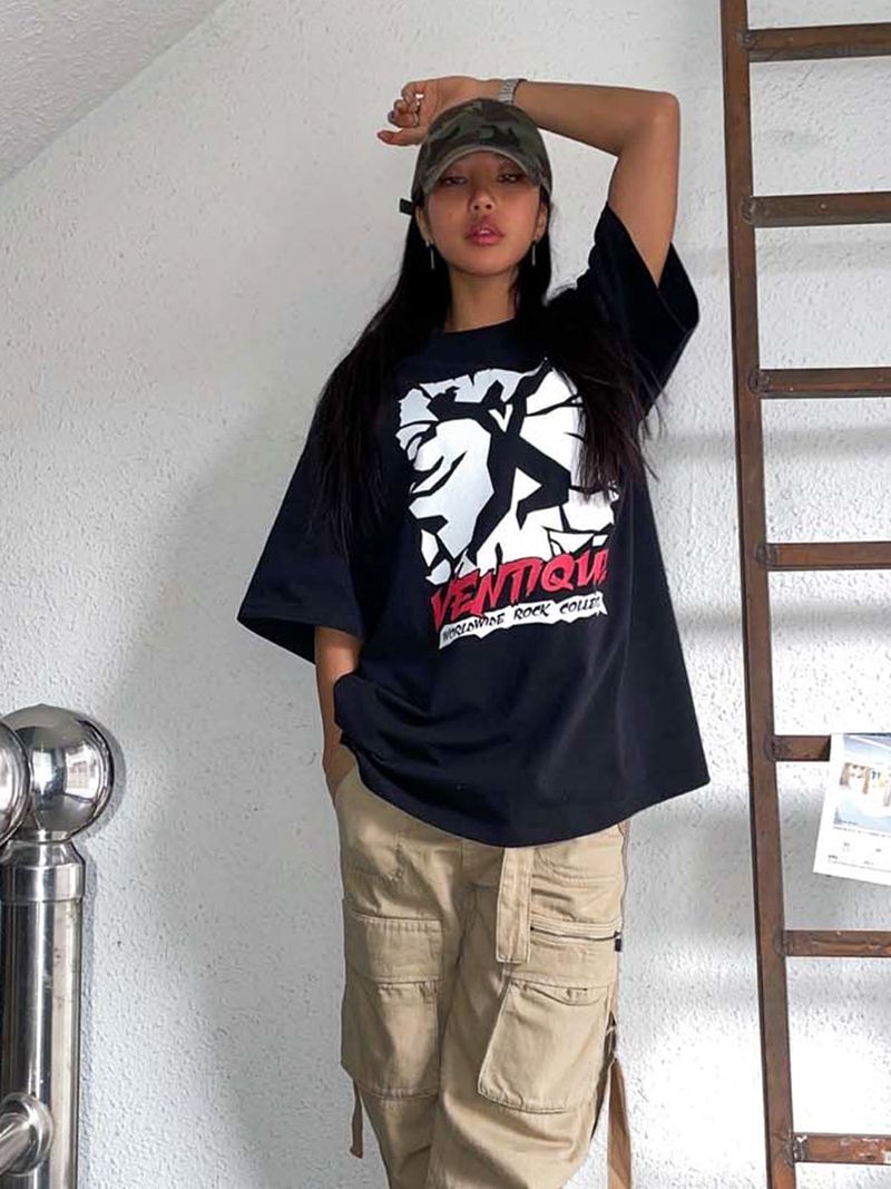 VENTIQUE（ベンティーク）の「VENTIQUE Rock college T-shirt 2color（Tops）」