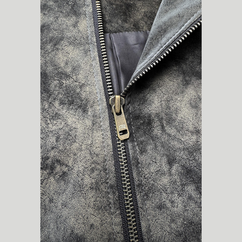 CLOUDY LEATHER HOOD JACKET