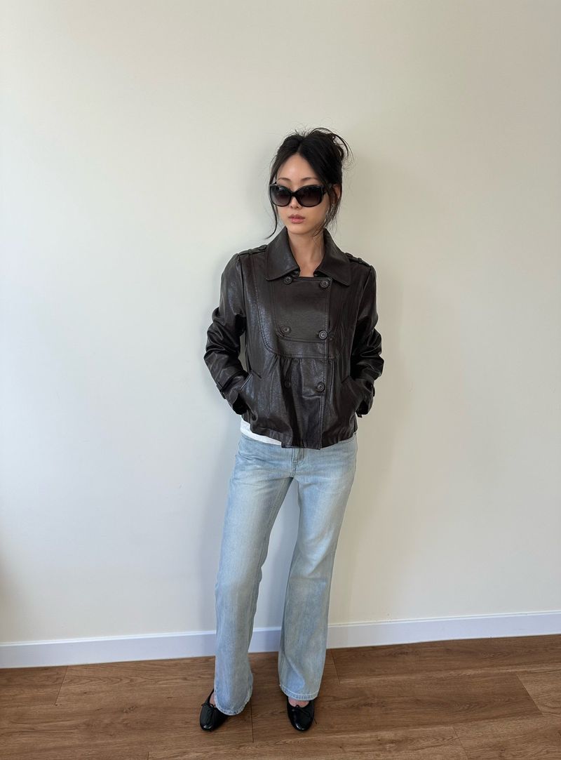 mini leather jacket