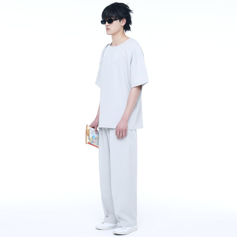 WOVEN 1/2 HALF T-SHIRT COOL GREY