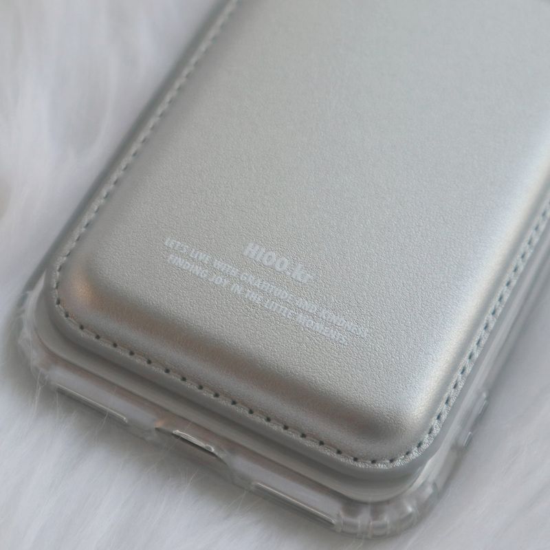hioo magsafe wallet - silver.