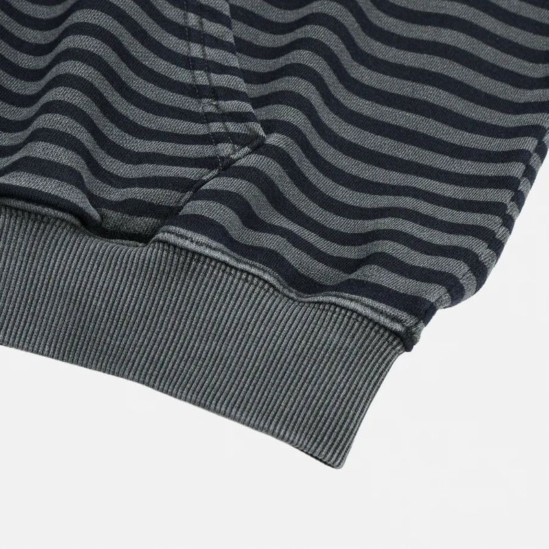  stripe washing hood zip-up