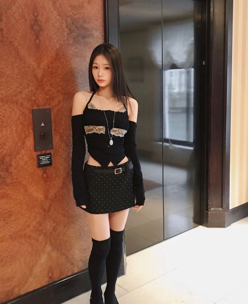 roal slit dot mini sk belt set