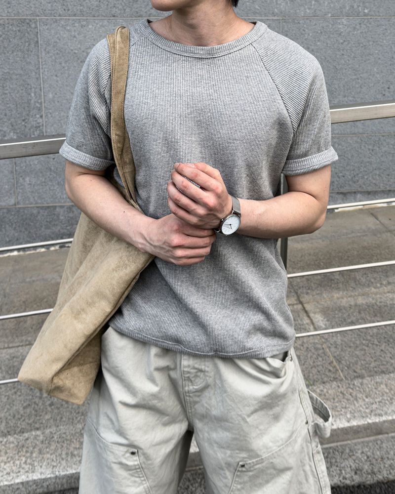 Morph Waffle Raglan Short Sleeve T-Shirt