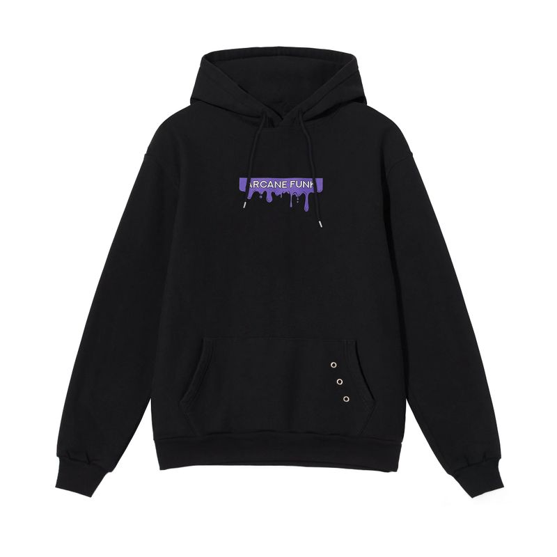 PURPLE LIP HOODIE black