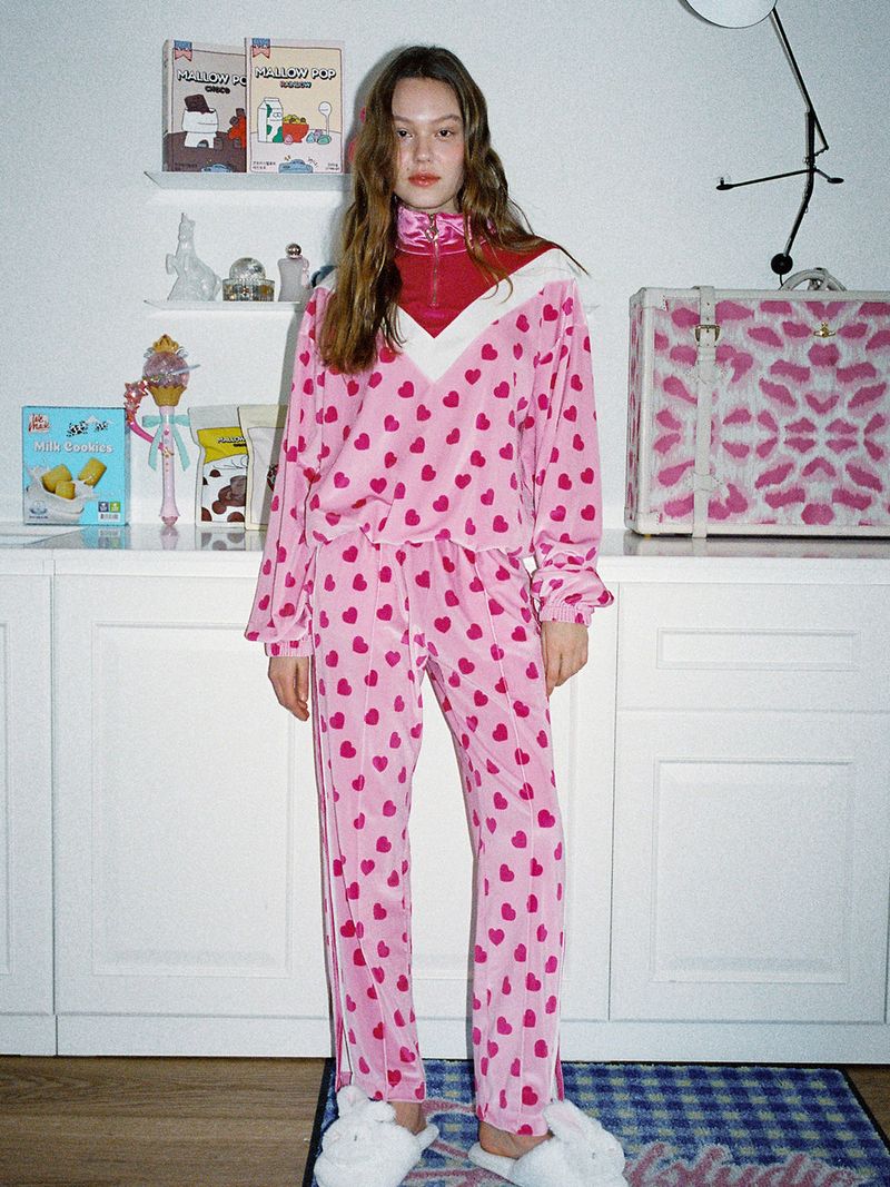 CLUT STUDIO(クラットスタジオ)の「0 3 heart velvet lining pants - PINK(Pants)」