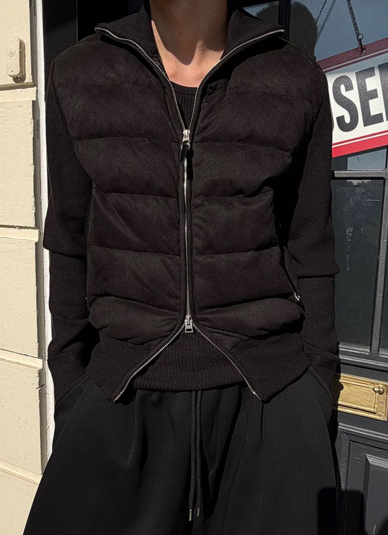 [F/W] Suede knit padding