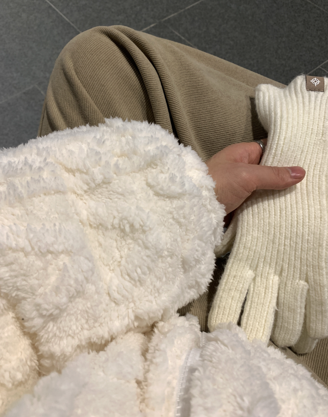 Nechis Cable Mink Fur Overfit Hooded Padding